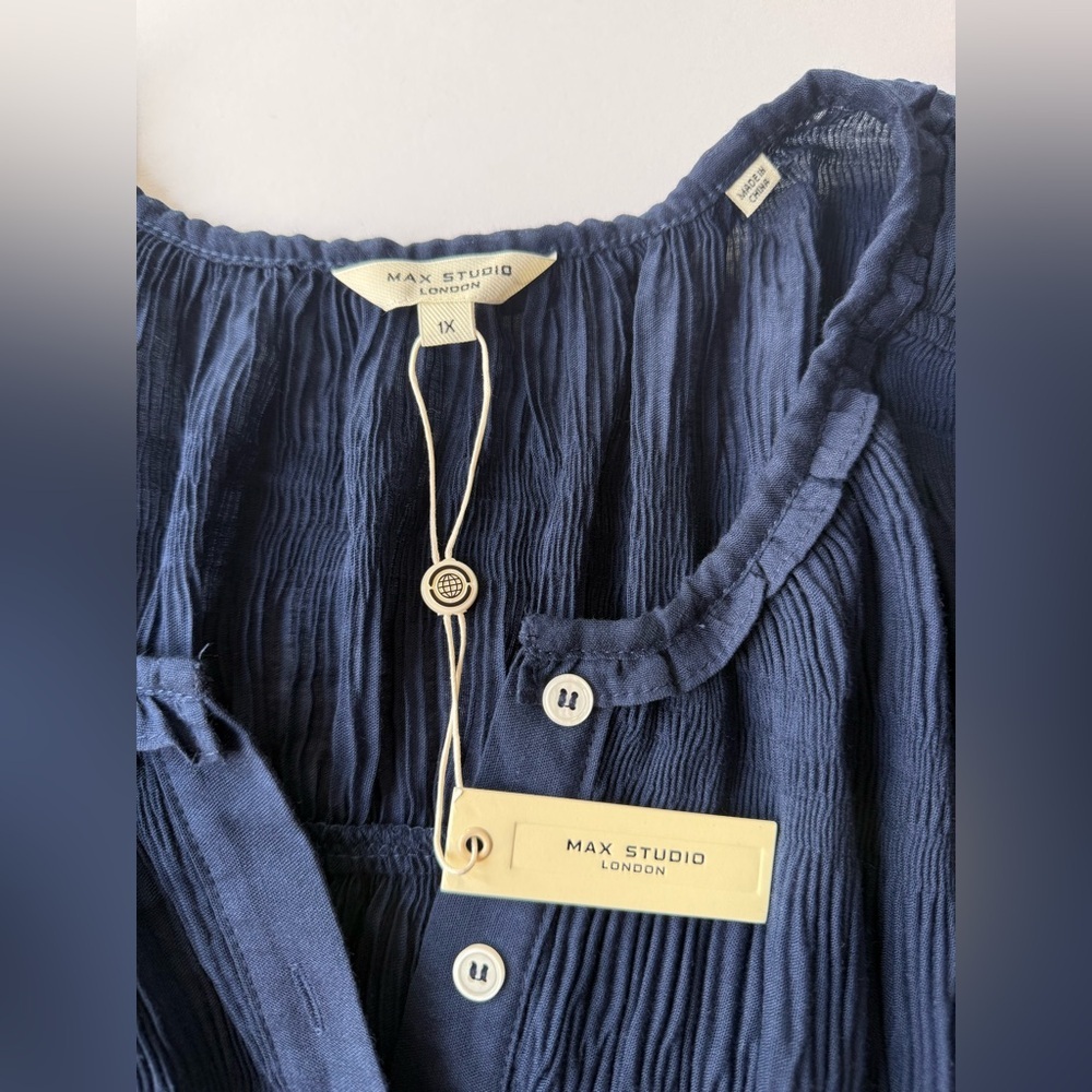 Max Studio Midnight Blue Blouse 💙
NEW WITH TAGS 🏷️ - Picture 2 of 11